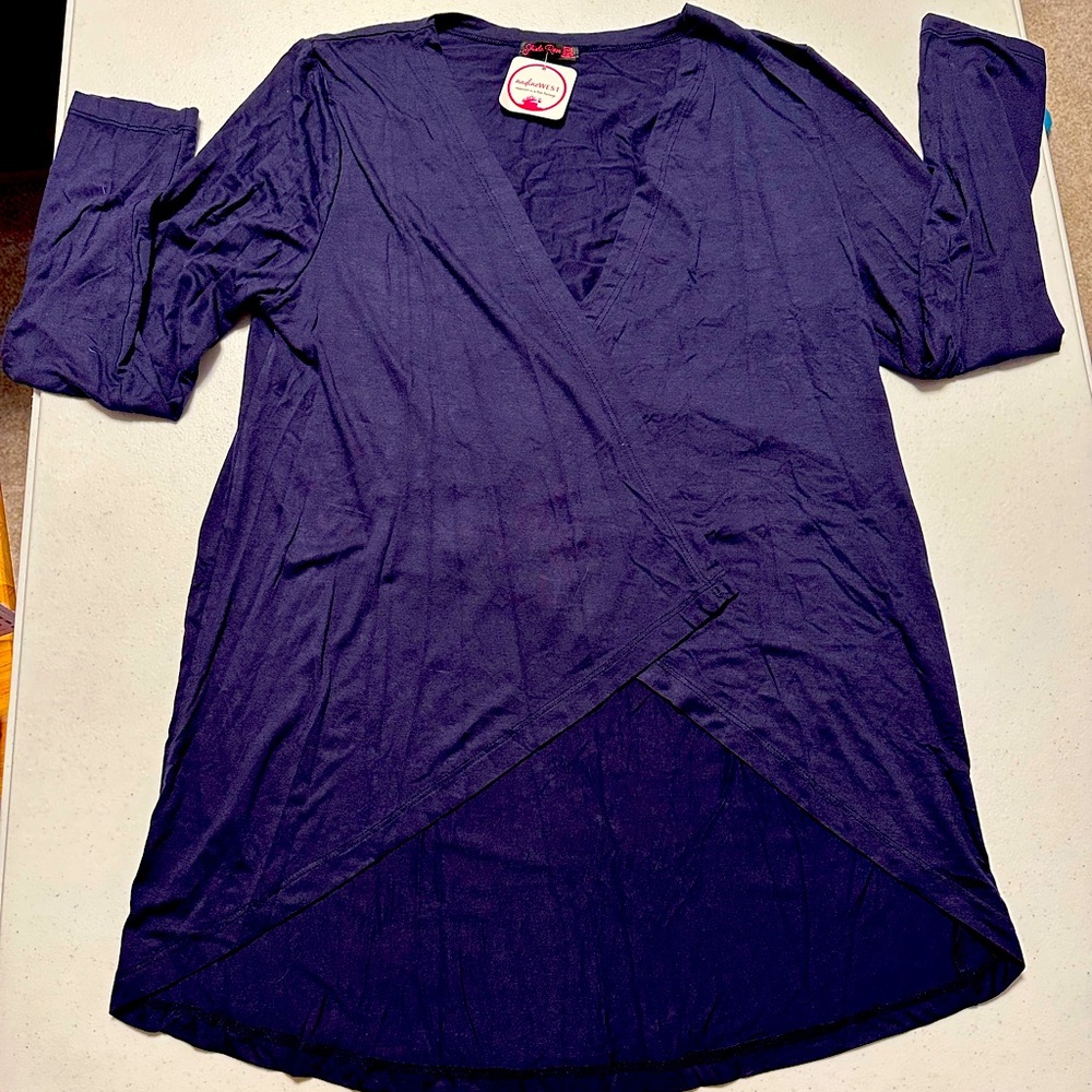 New never worn, with tags. Blue cardigan